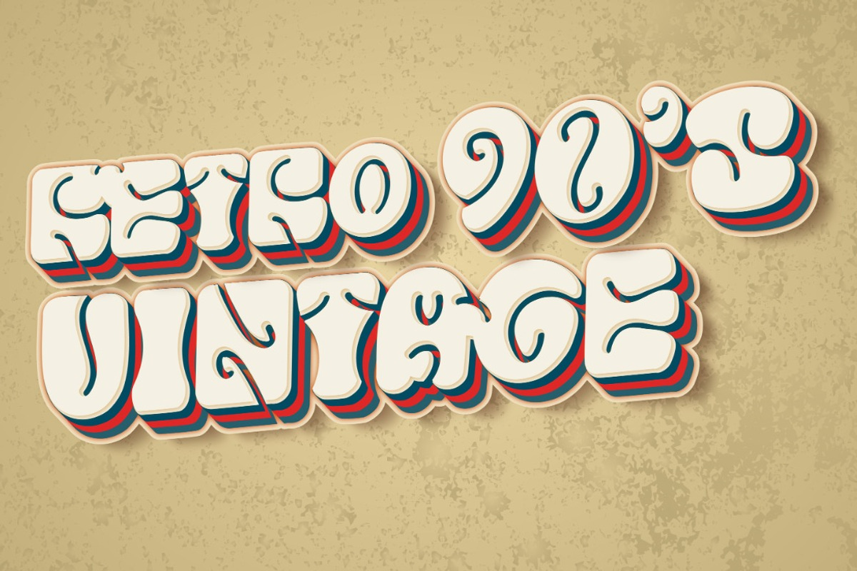 Retro Votre - Retro Playful Font, a Sans Serif Font by Dhabee (Photo 8 of 11)