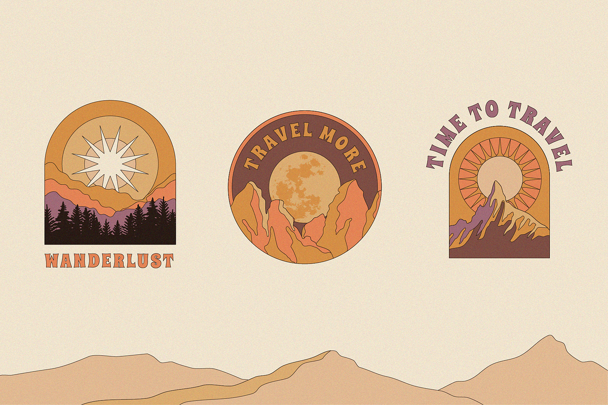 Landscapes - vector design elements, a Background Graphic by venimo (Photo 4 of 7)
