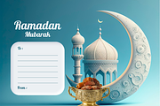 Ramadan wishing card design, a Card Template by MS Designer (Thumbnail 1 of 4)
