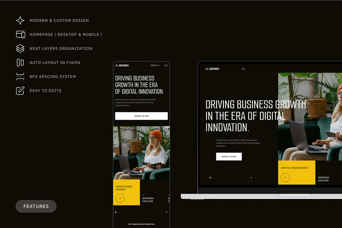 Business Consultancy Website Figma, an UI Kit Template by neuwebz (Photo 2 of 4)