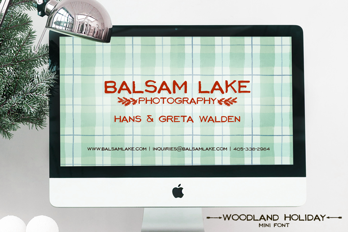Woodland Holiday Font preview 3