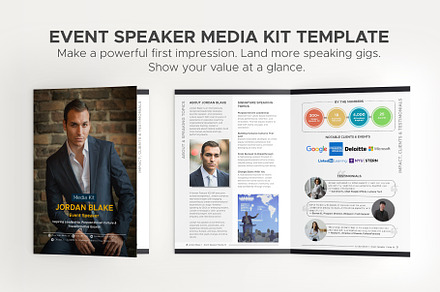 Event Speaker Media Kit Template, a Brochure Template by Oshin Design