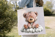 Whimsical Teddy Bear Clipart Bundle, an Illustration by Canvas Craft (Thumbnail 7 of 7)