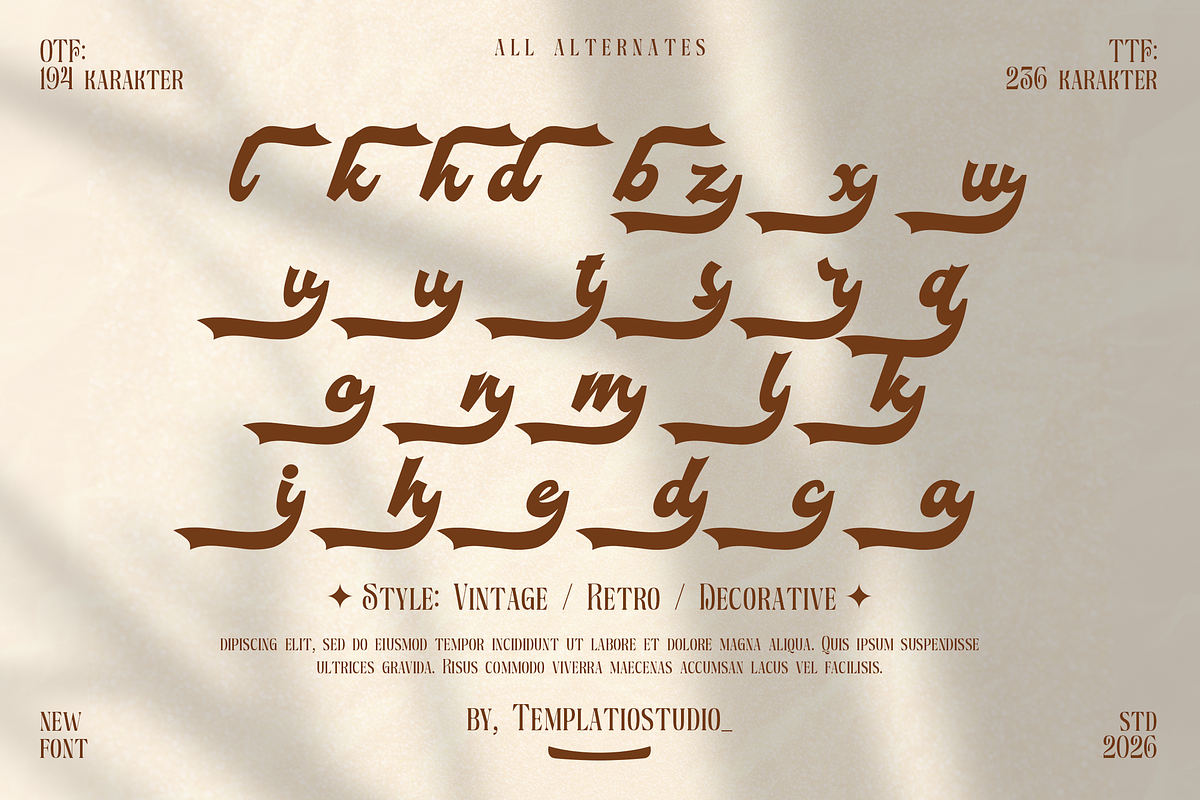 Vintage Fortuin Brush Script Font, a Handwritten Font by Templatiostudio (Photo 11 of 12)