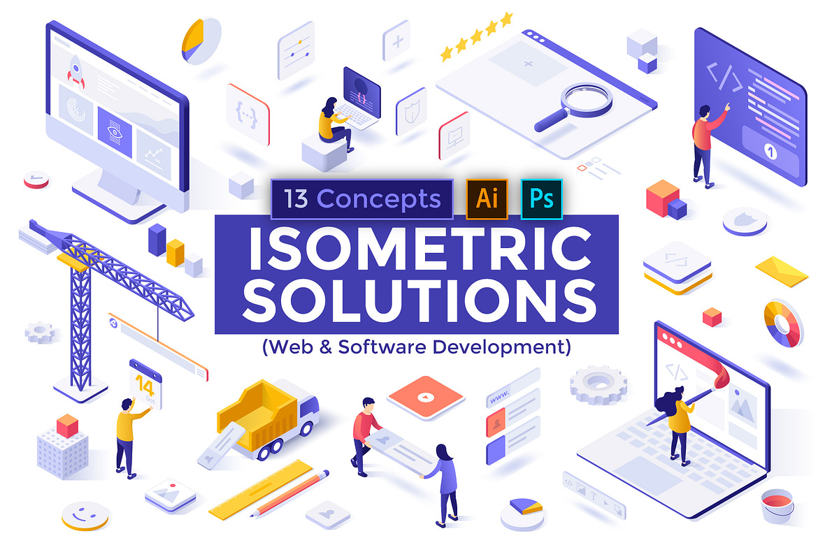 Isometric Solutions Mini. Part 14, a Templates & Theme by Andrew Kras Design (Photo 1 of 15)