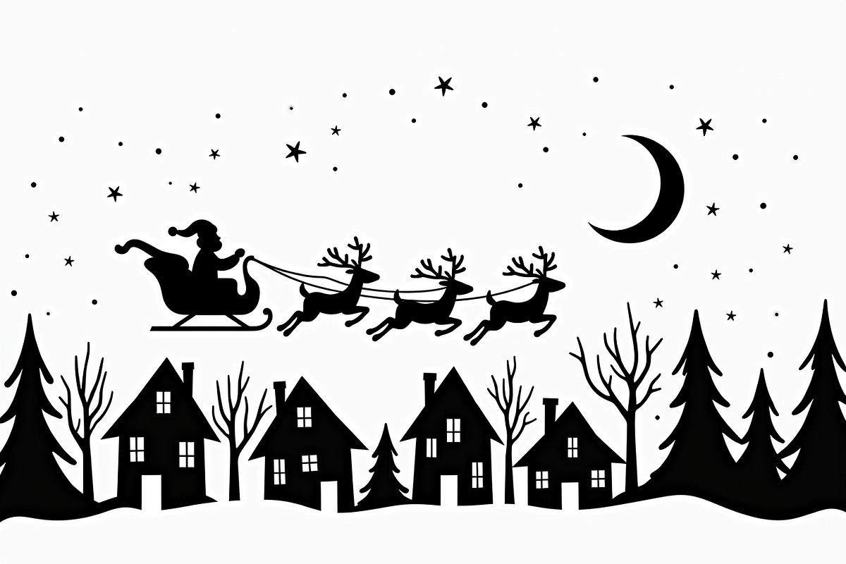 Christmas Night Silhouette Set, an Illustration by BIPLOB EXPERT (Photo 21 of 21)