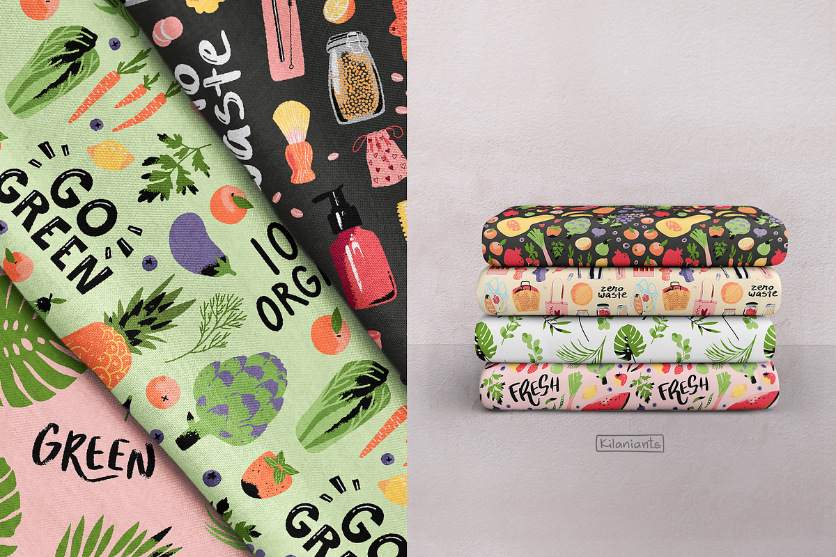 Zero Waste Eco Living Kit, a Food Illustration by kilaniants (Photo 9 of 12)