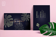 Men's business card with Monstera, a Business Card Template by ARg Design (Thumbnail 1 of 7)
