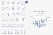 Blue toile floral monogram frames, a Decorative Illustration by Patishop Art (Thumbnail 8 of 9)