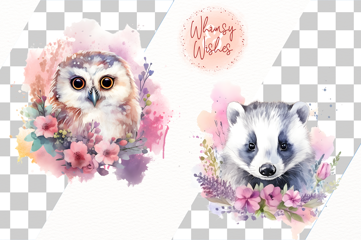 Spring Woodland Animals Watercolor, an Animal Illustration by Whimsy & Wishes (Photo 6 of 8)