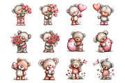 Whimsical Easter Teddy Bear Clipart, an Illustration by SinaCreation (Thumbnail 2 of 11)