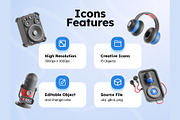 Podcast 3D Icons, an Object 3D Model by Rakata Studio (Thumbnail 2 of 7)