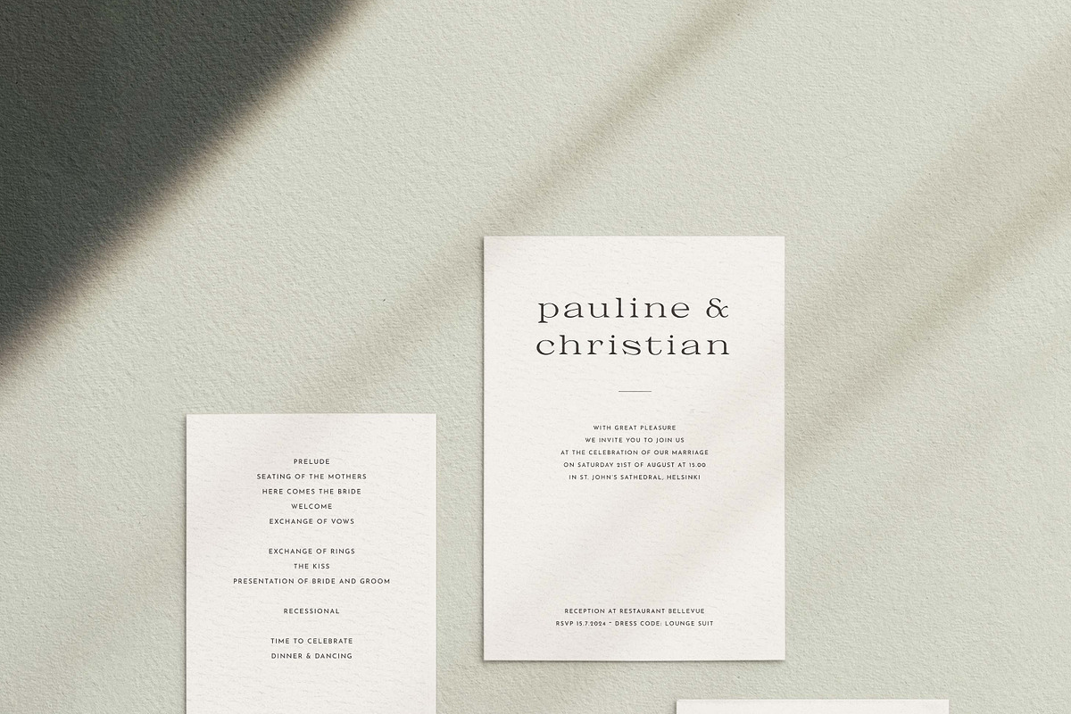 MODERN LUXURY WEDDING | 50 cards, an Invitation Template by Crocus Paperi (Photo 2 of 11)