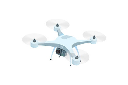 Drone with camera recording video