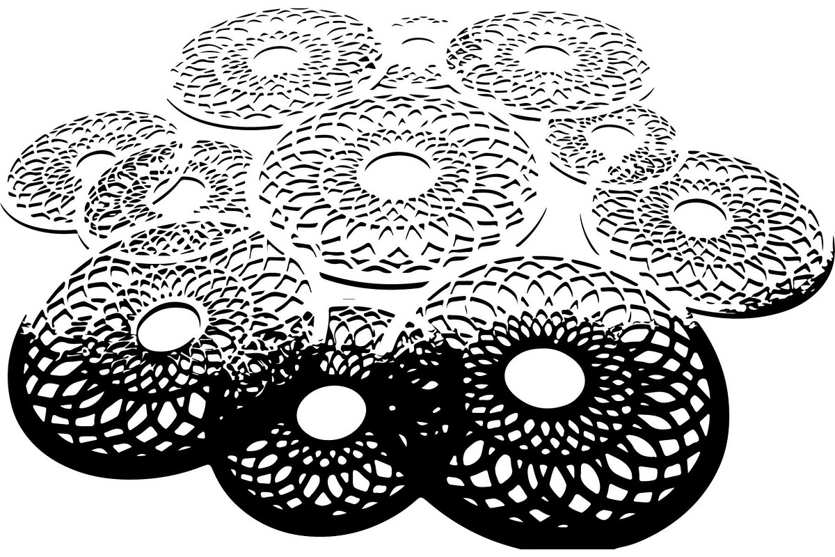 Black Floral Mandala Vector Bundle, a Decorative Illustration by Designer_Momina (Photo 7 of 21)