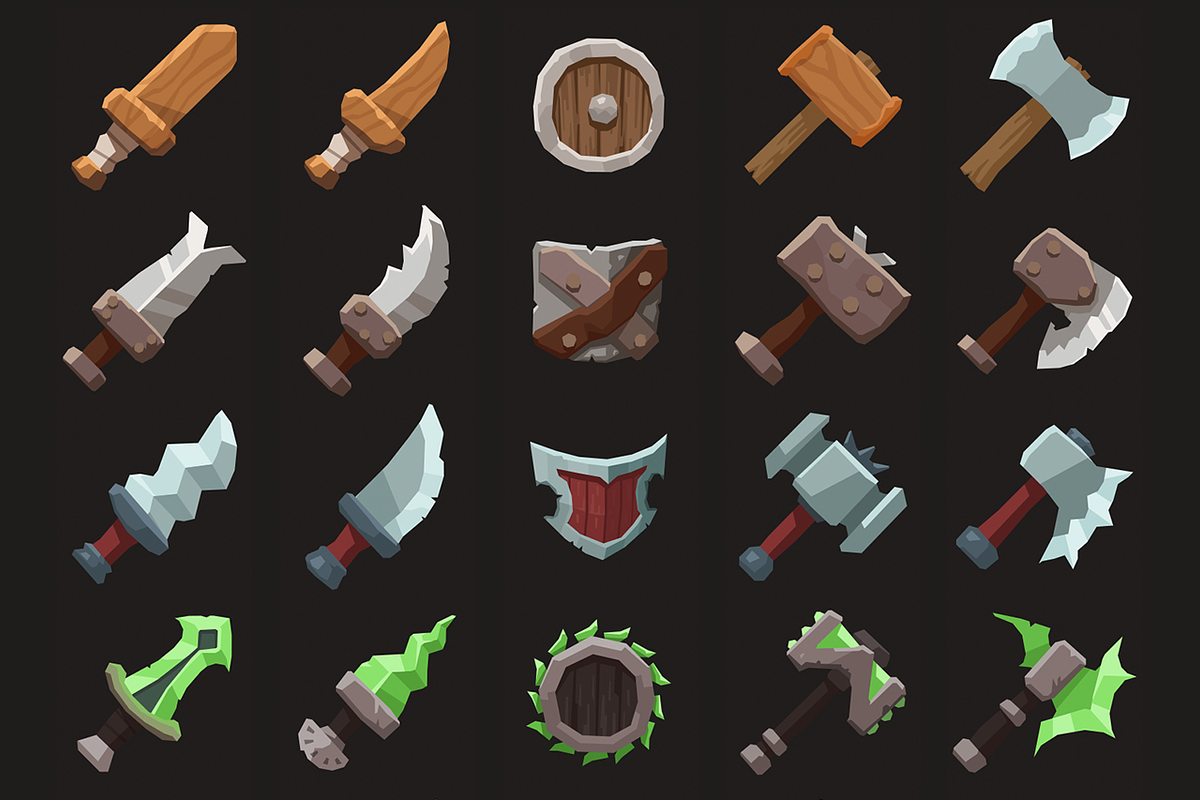 2D Icons - Casual Weapon, an Object Graphic by LAYERLAB (Photo 2 of 10)