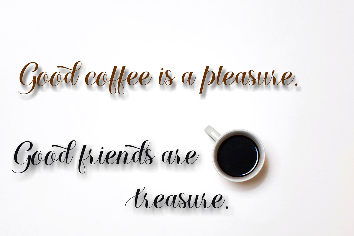 Black coffee, a Script Font by Funtype (Photo 4 of 10)