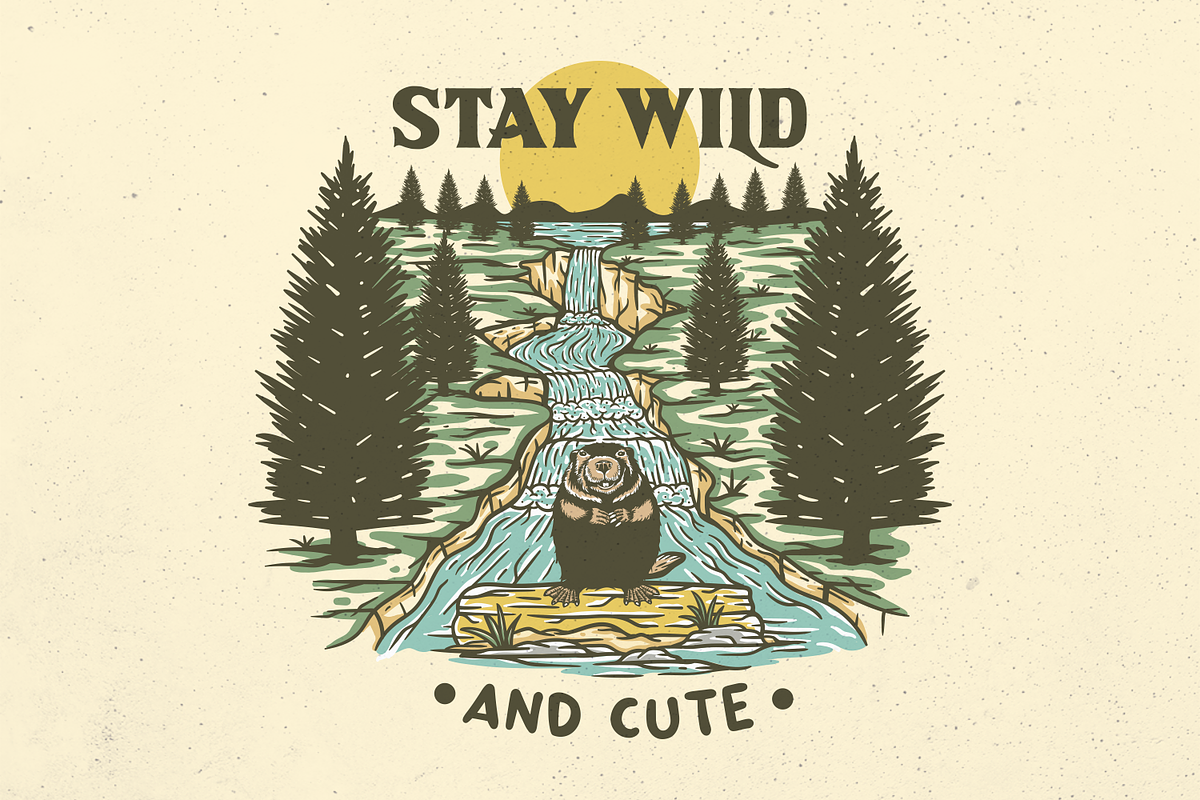 Stay Wild and Cute, an Animal Illustration by Mangustudio (Photo 1 of 3)