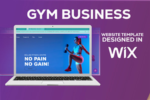GYM AND FITNESS WIX TEMPLATE, a Templates & Theme by Sipi_Graphics