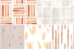 Watercolor Boho Pattern Collection