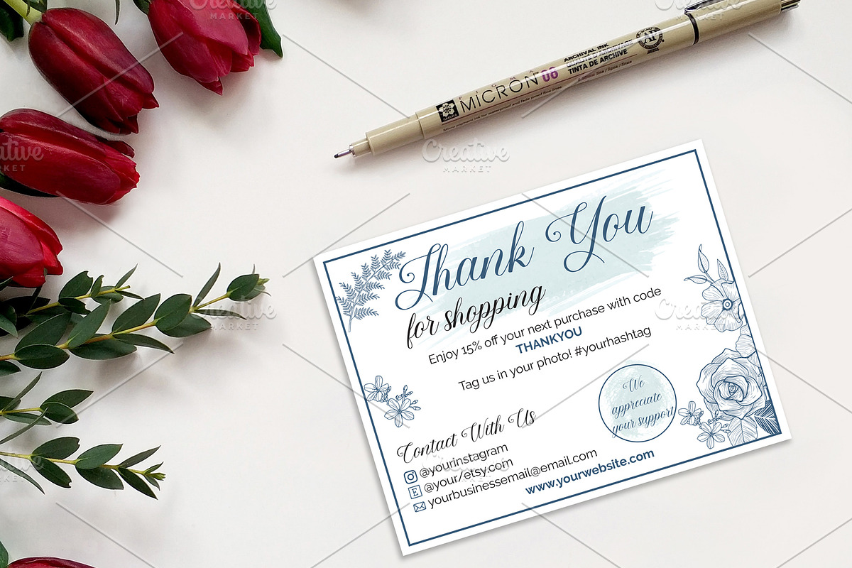 Business Thank You Cards Template, an Invitation Template by RolexStudio (Photo 2 of 3)