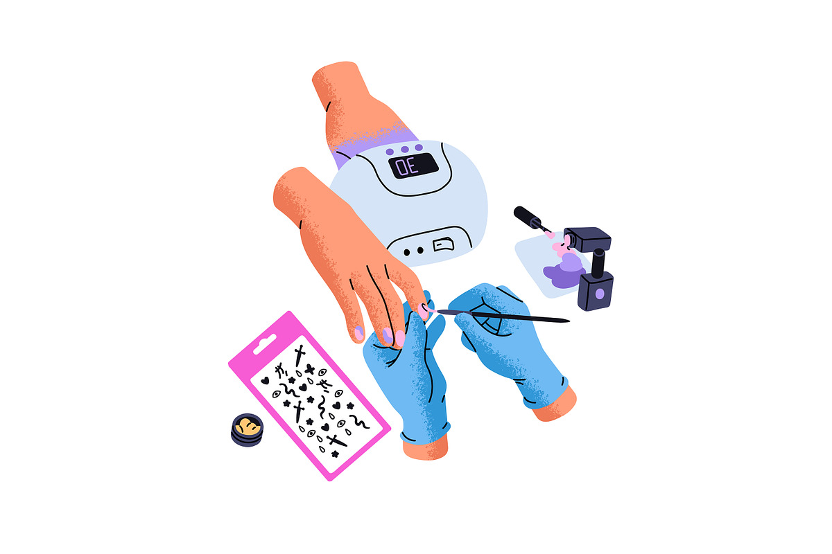 Female manicure, beauty tools set, an Illustration by PaperTrident (Photo 5 of 7)