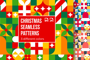 Merry Christmas seamless pattern.