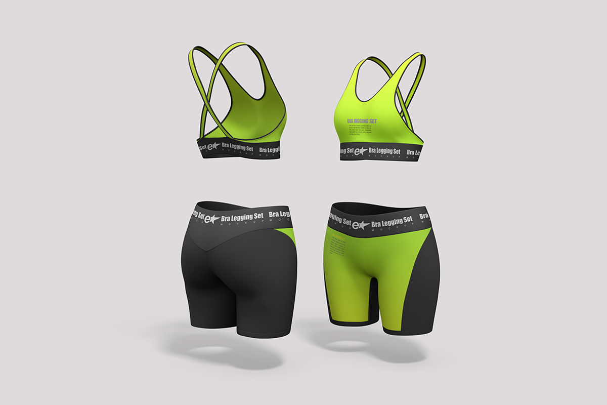 Yoga Bra leggings Set, a Shirt Mockup by groens (Photo 4 of 4)