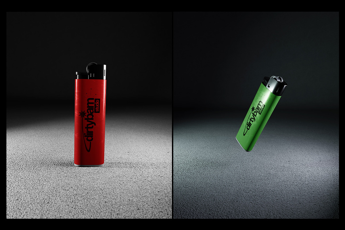 3D Lighter Mockup, a Merchandise Mockup by Dirtybarn (Photo 3 of 4)