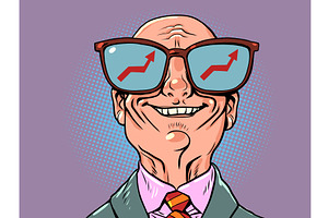 A happy bald businessman. A, a Person Illustration by rogistok