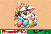 Happy Easter Bunny Rabbit Face, a Seasonal Illustration by Pinnacle PNGs (Thumbnail 1 of 2)