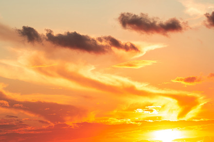 Dramatics orange and red sunset, a Nature Photo by Maria Kray