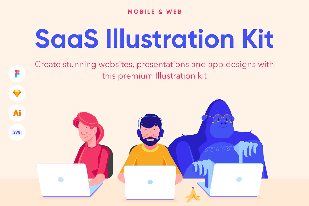 SaaS Illustration Kit, an Illustration by Base Design Studio (Photo 1 of 13)