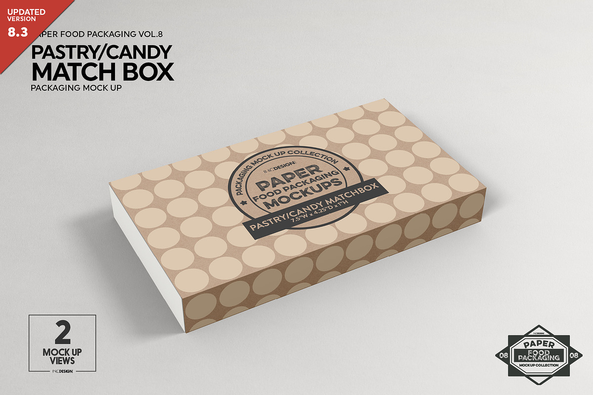 Match Box Style Packaging Mockup, a Packaging Mockup by INCDesign (Photo 1 of 8)