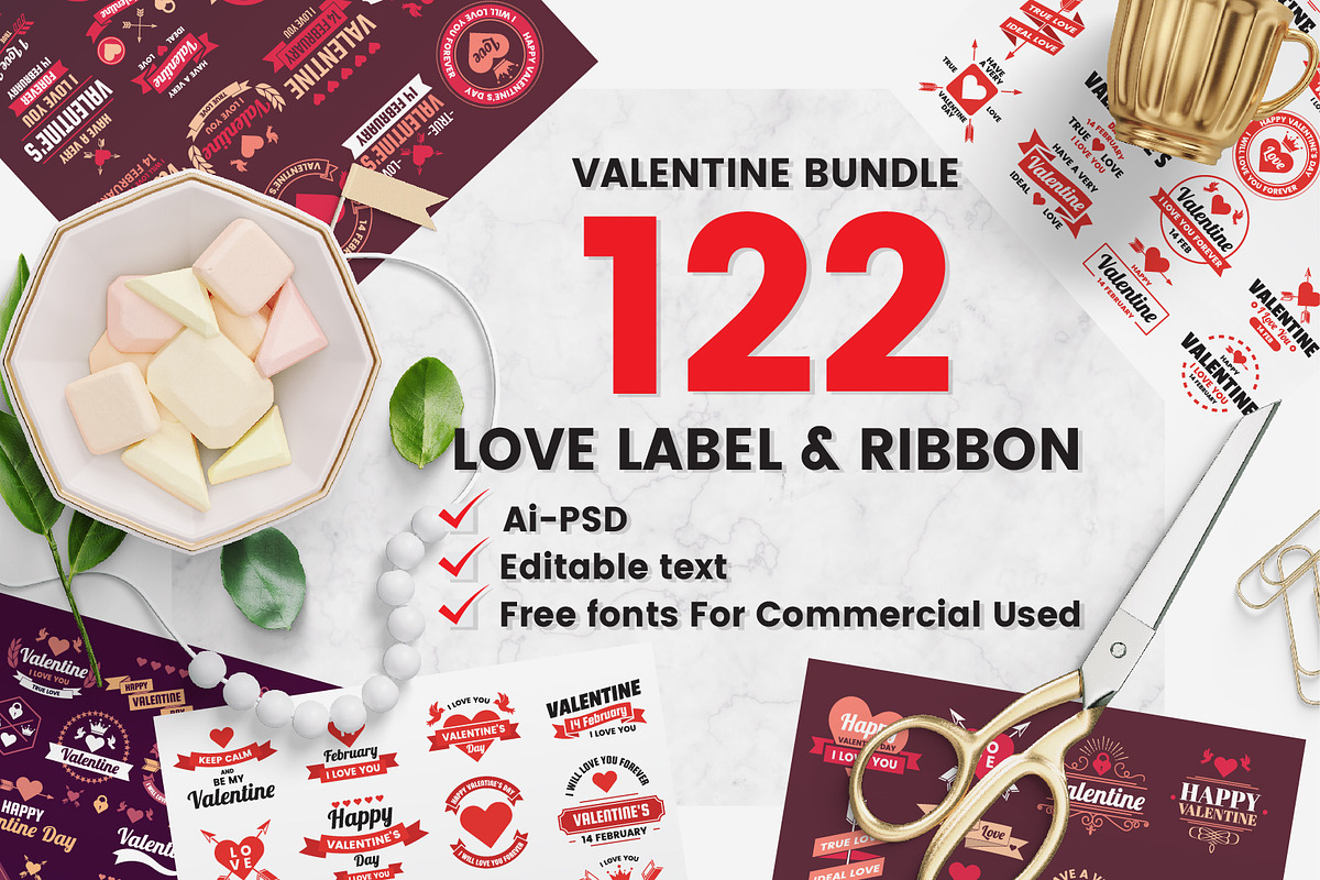 122 LOVE LABEL & RIBBON, a Branding & Logo Template by Toonsteb (Photo 1 of 15)