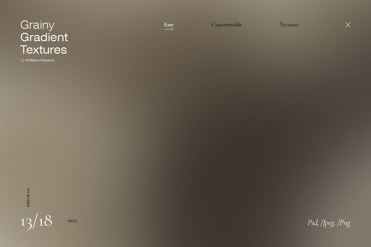 Grainy Gradient Textures, a Texture Graphic by William Hansen (Photo 4 of 10)
