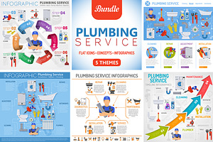 Plumbing Service Themes, a Work Illustration by TAlex