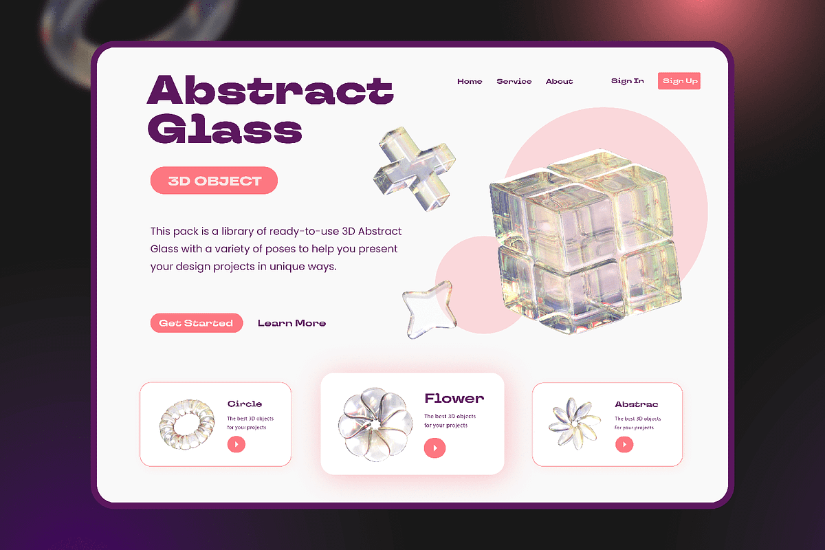 Abstract Glass 3D, an Object 3D Model by kerismaker (Photo 6 of 8)