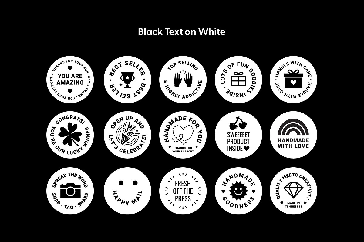 Thermal Printer Packaging Stickers, a Marketing Template by Sungy Side Up (Photo 2 of 9)