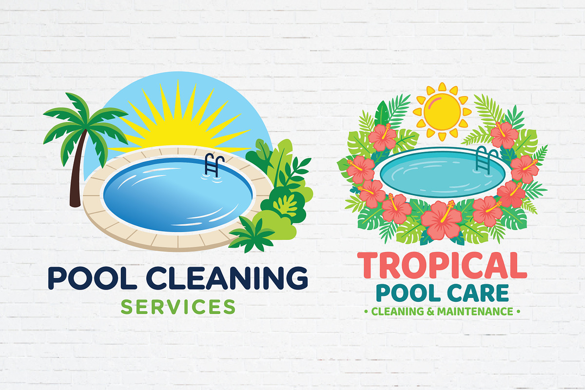 Pool Cleaning Logo Bundle, a Branding & Logo Template by Guavanaboy (Photo 3 of 3)