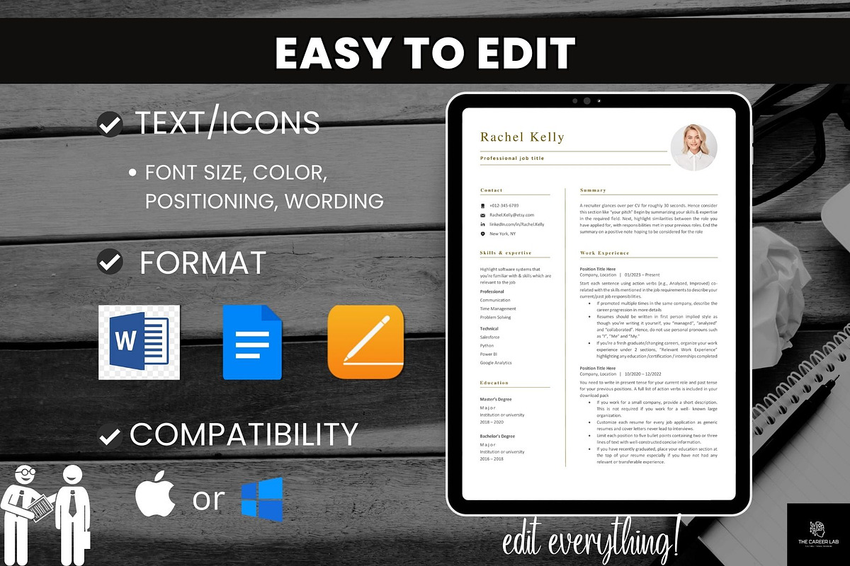 Resume/CV Template for executives, a Resume Template by The Career Lab (Photo 7 of 10)