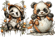 Whimsical Easter Panda Clipart, a Graphic by CitraGraphics (Thumbnail 5 of 5)