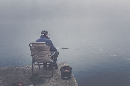 Old man fishing