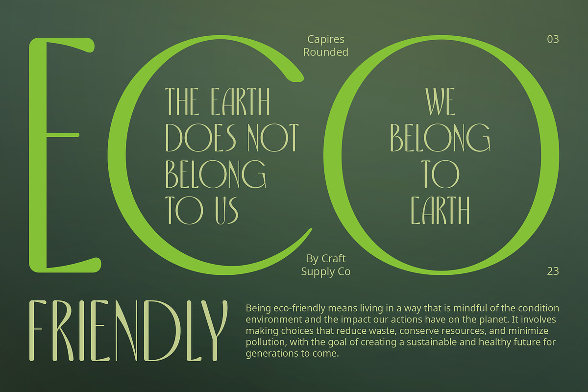 Capires Rounded, a Sans Serif Font by Craft Supply Co. (Photo 8 of 8)