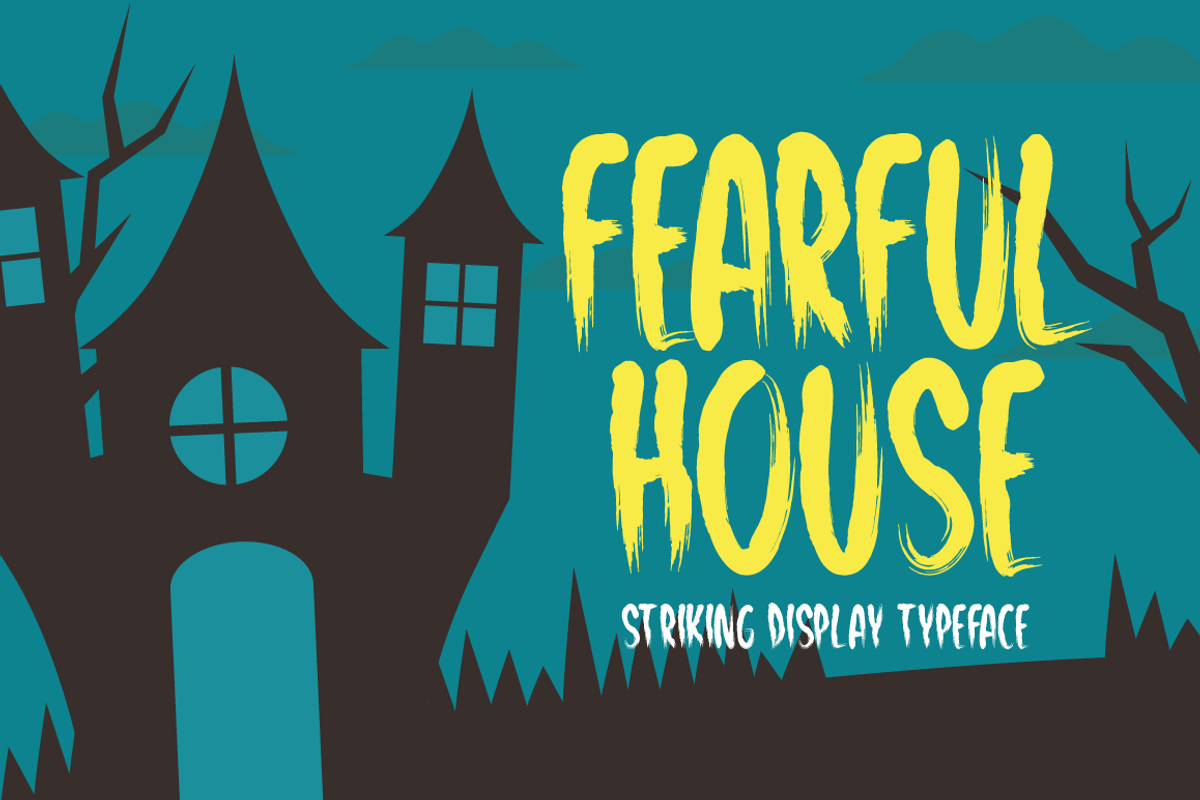 Fearful House Typeface, a Script Font by Seemly Fonts (Photo 1 of 5)