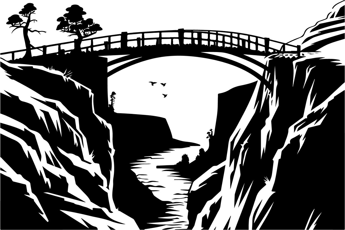 Mountain Valley Landscape SVG Bundle, an Object Graphic by Designer_Momina (Photo 10 of 16)