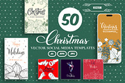 Christmas social media templates, a Social Media Template by MuzaInspires (Thumbnail 1 of 3)