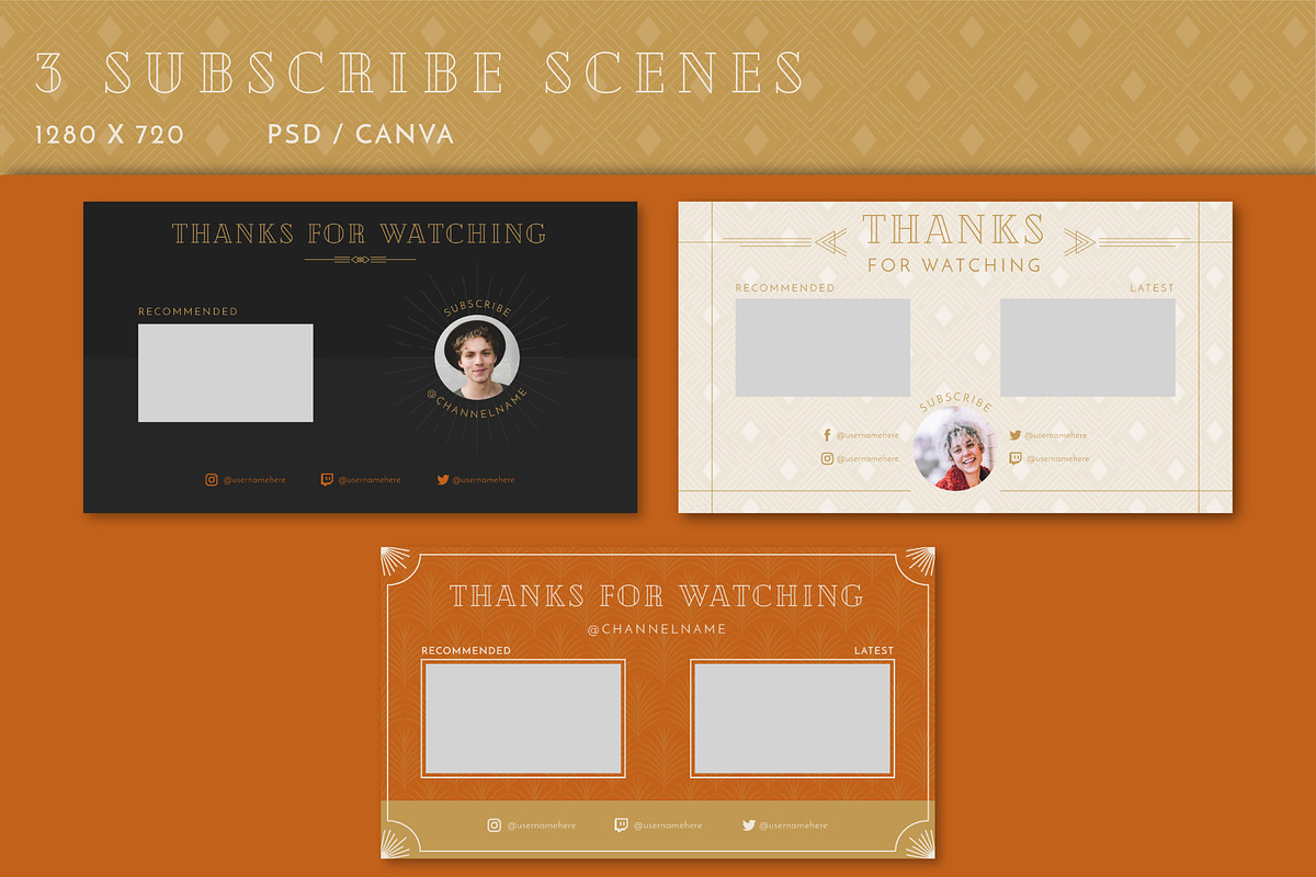Youtube: Art Deco Mystic, a Social Media Template by Liseno Designs (Photo 4 of 6)