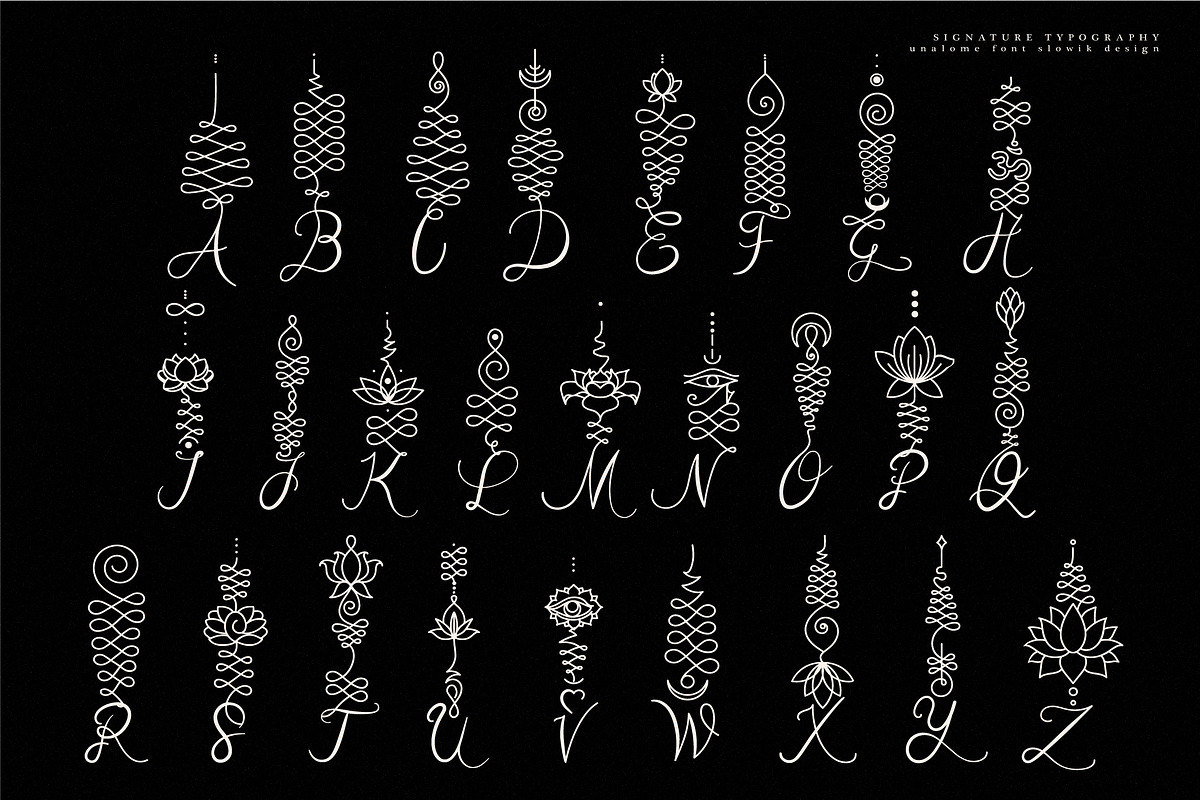 Unalome Sacred Font preview 2