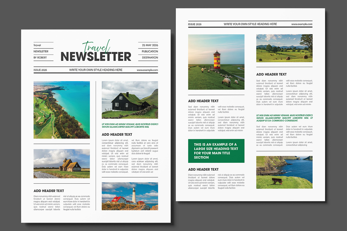 Travel Editorial Newsletter Template preview 2